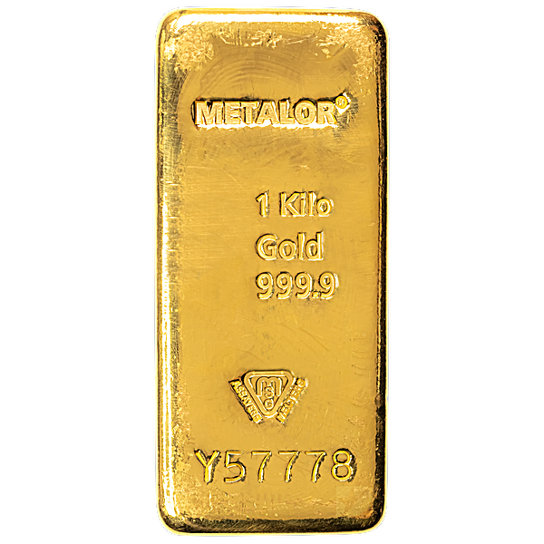 1 kilo Metalor Fine Gold bar