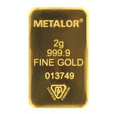 2g Metalor Fine Gold bar