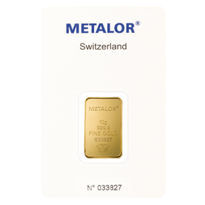 10g Metalor Fine Gold bar