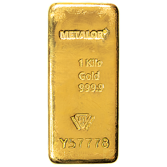 1 kilo Metalor Fine Gold bar