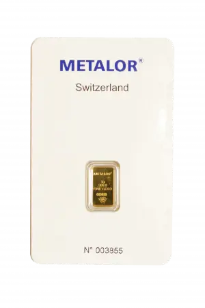 1g Metalor Fine Gold bar